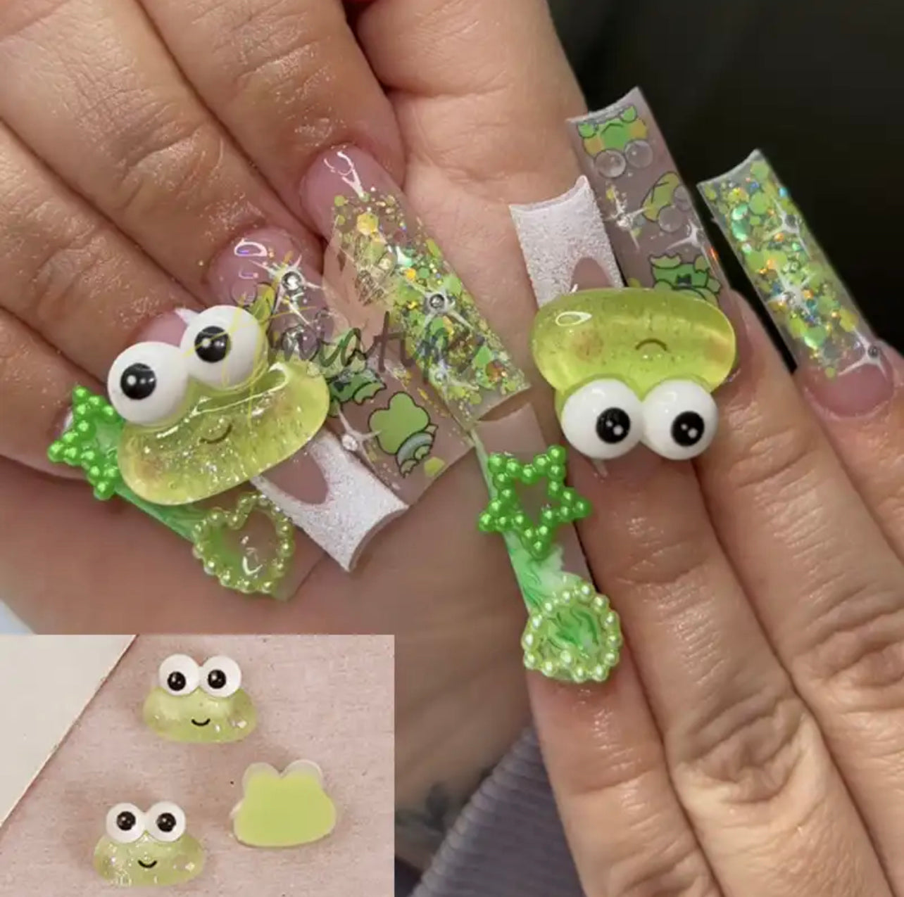 Jelly Frog Nail Charm