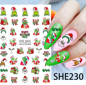 The Grinch Nail Stickers