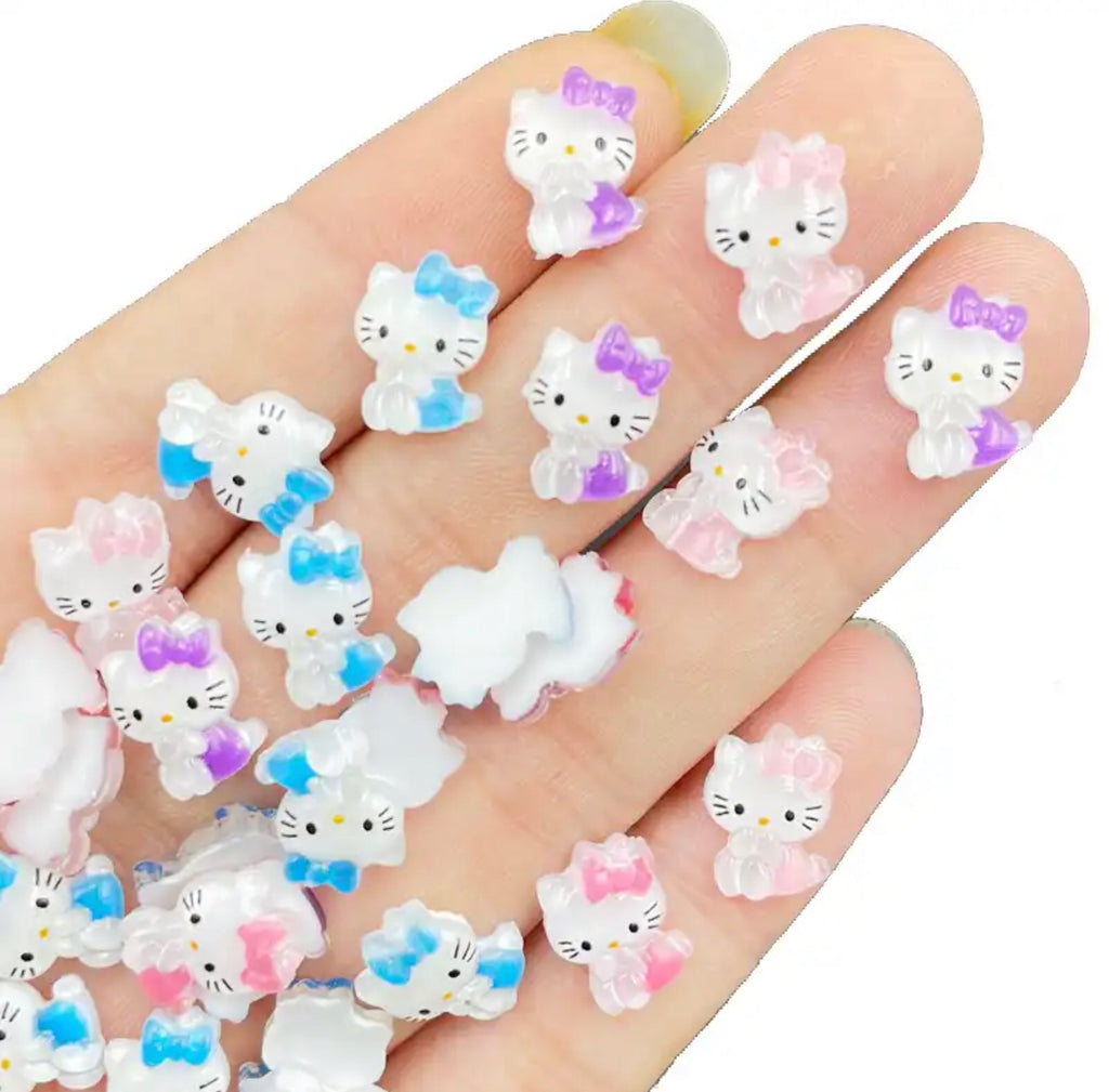 Cute Mini Kitty Nail Charms