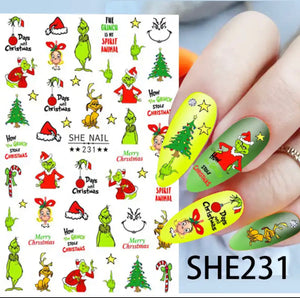 The Grinch Nail Stickers