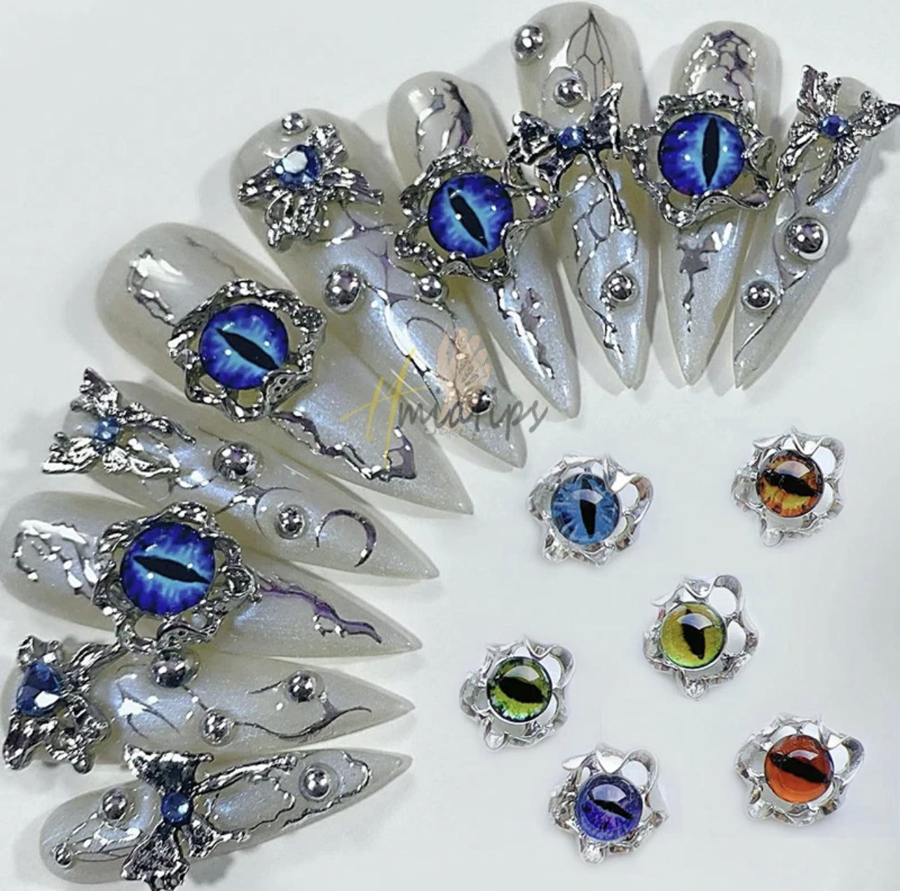 Evil Eye Nail Gems