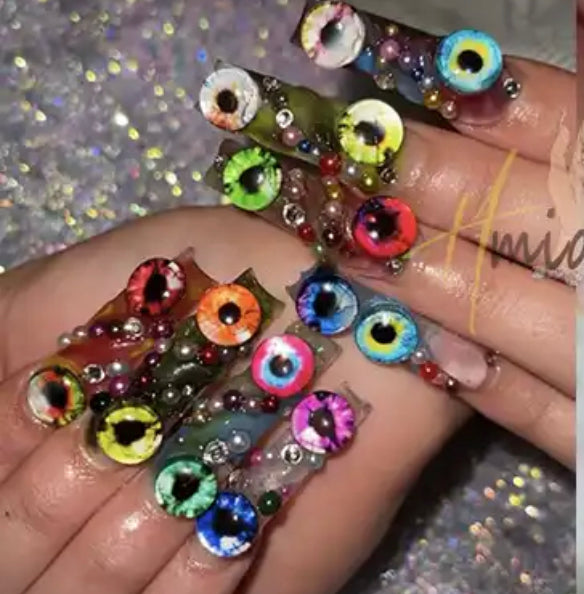 3D Evil Eye Mixed Nail Charms