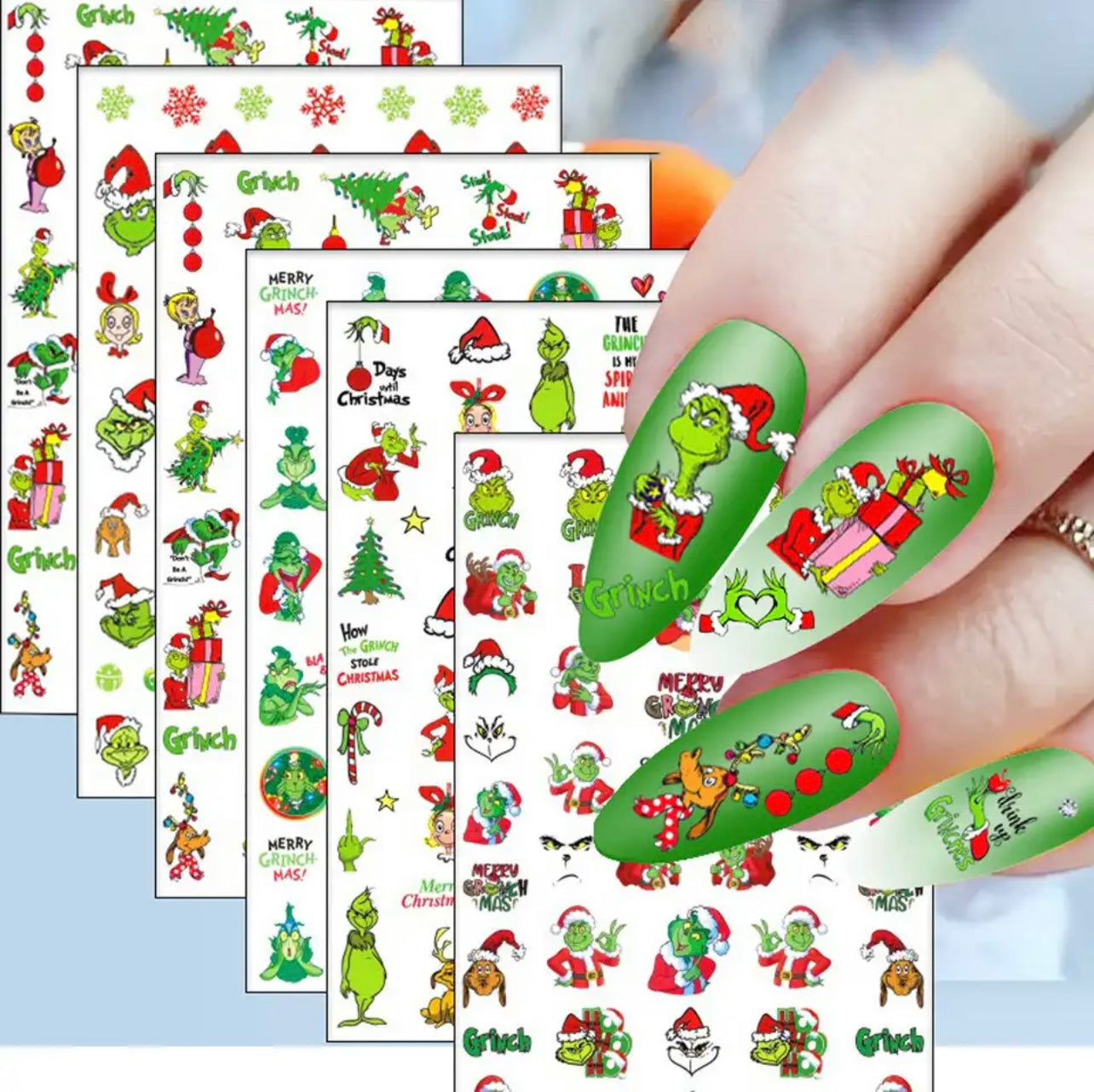 The Grinch Nail Stickers