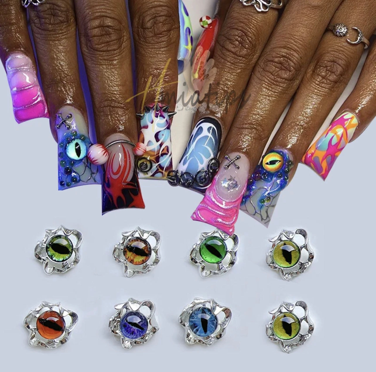 Evil Eye Nail Gems