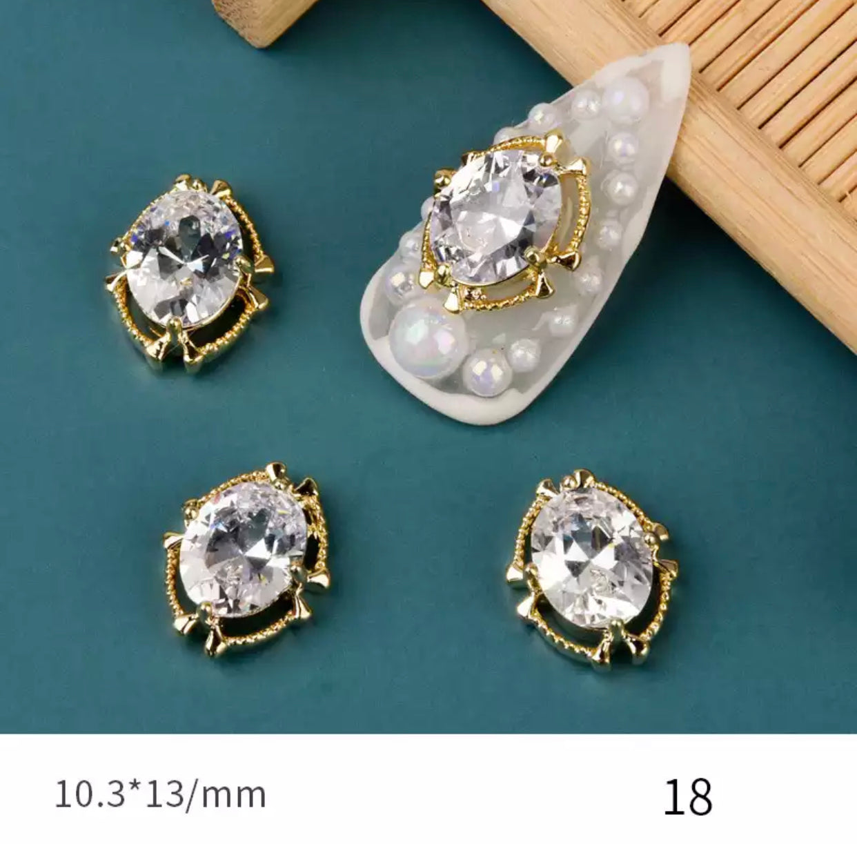 Luxury Diamond Zircon Nail Gems