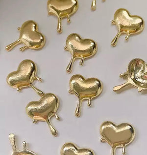 Metal Dripping Hearts