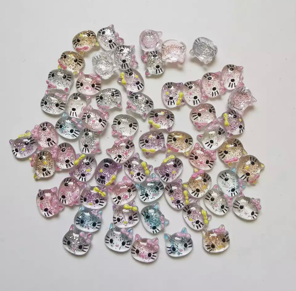 Mini Shiny Kitty Candy Resin Nail Charms