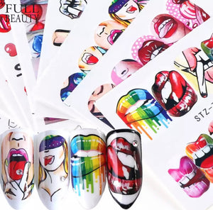 Cool Girl Nail Art Water Slide Stickers