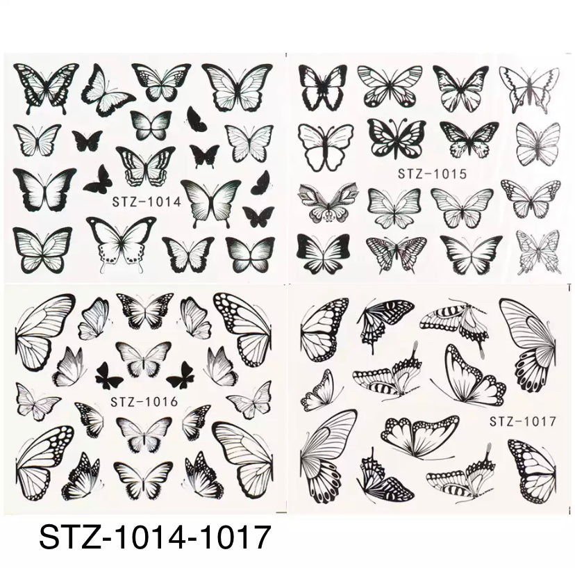 Butterflies Water Color Stickers