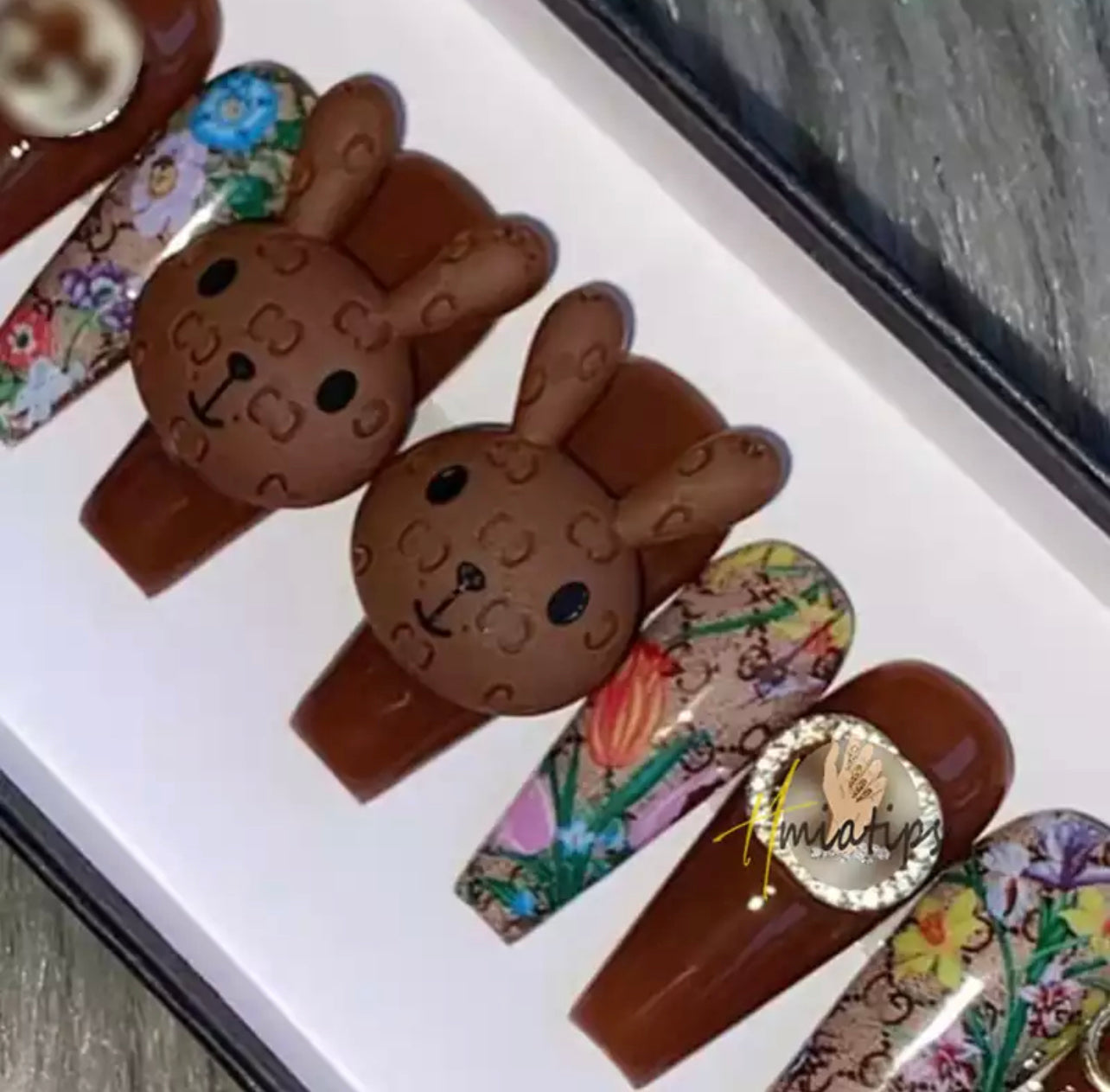 Gucci Bears Nail Charms