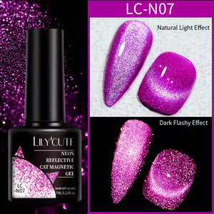 Neon Reflective Cats Eye Magnetic Gel Polish