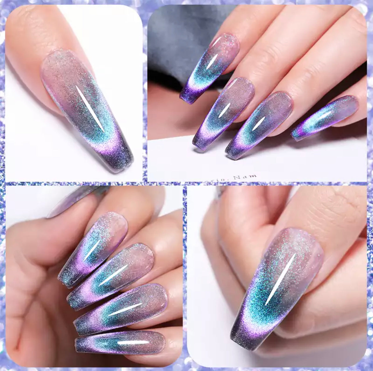 Rainbow Cats Eye Magnetic Gel Polish