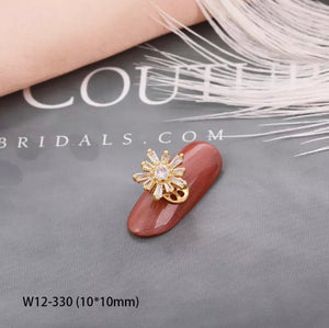 Luxury Spinning Gold plated Nail Charms