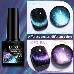 Rainbow Cats Eye Magnetic Gel Polish