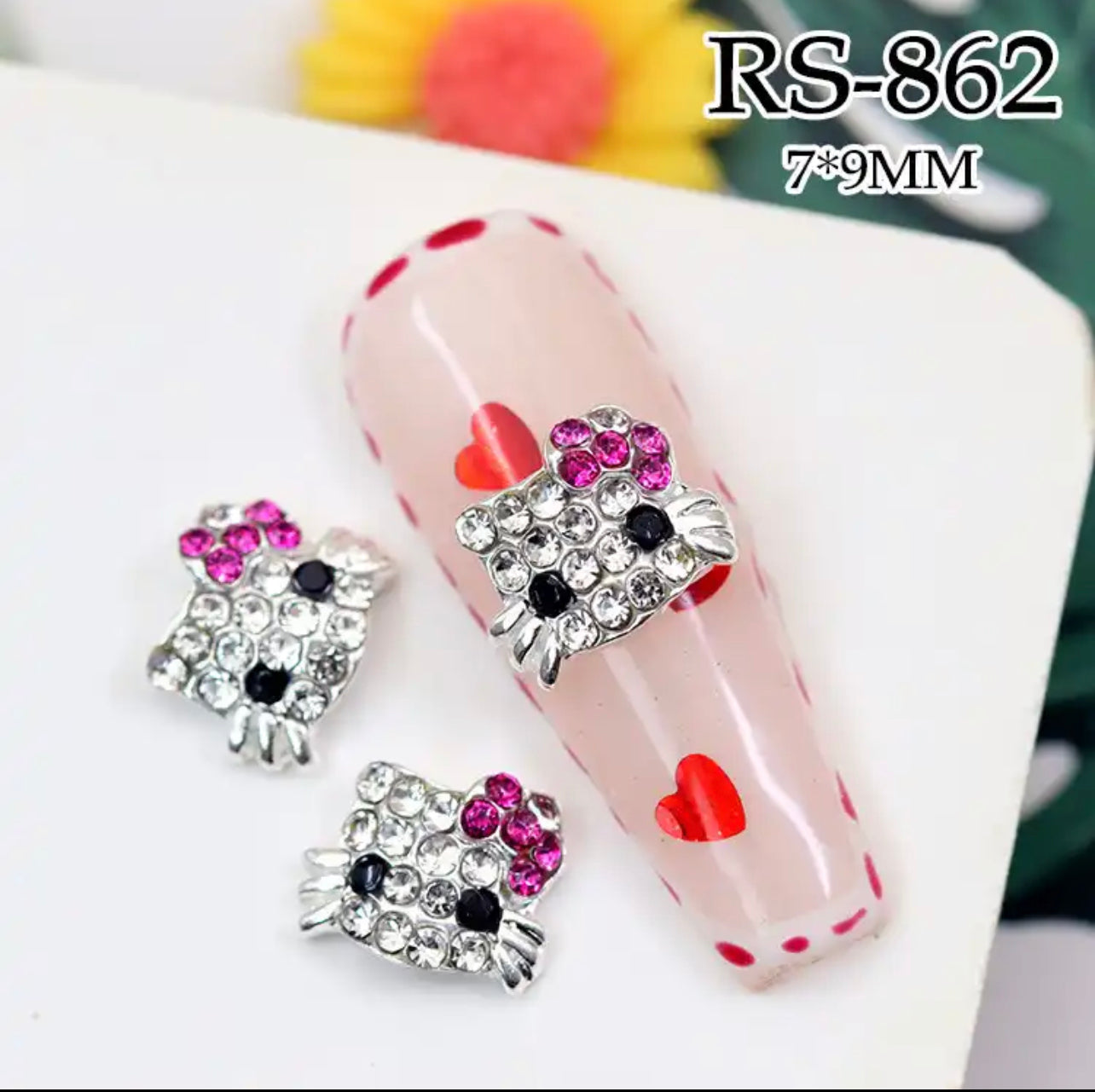 Hello Kitty Rhinestone Nail Charms