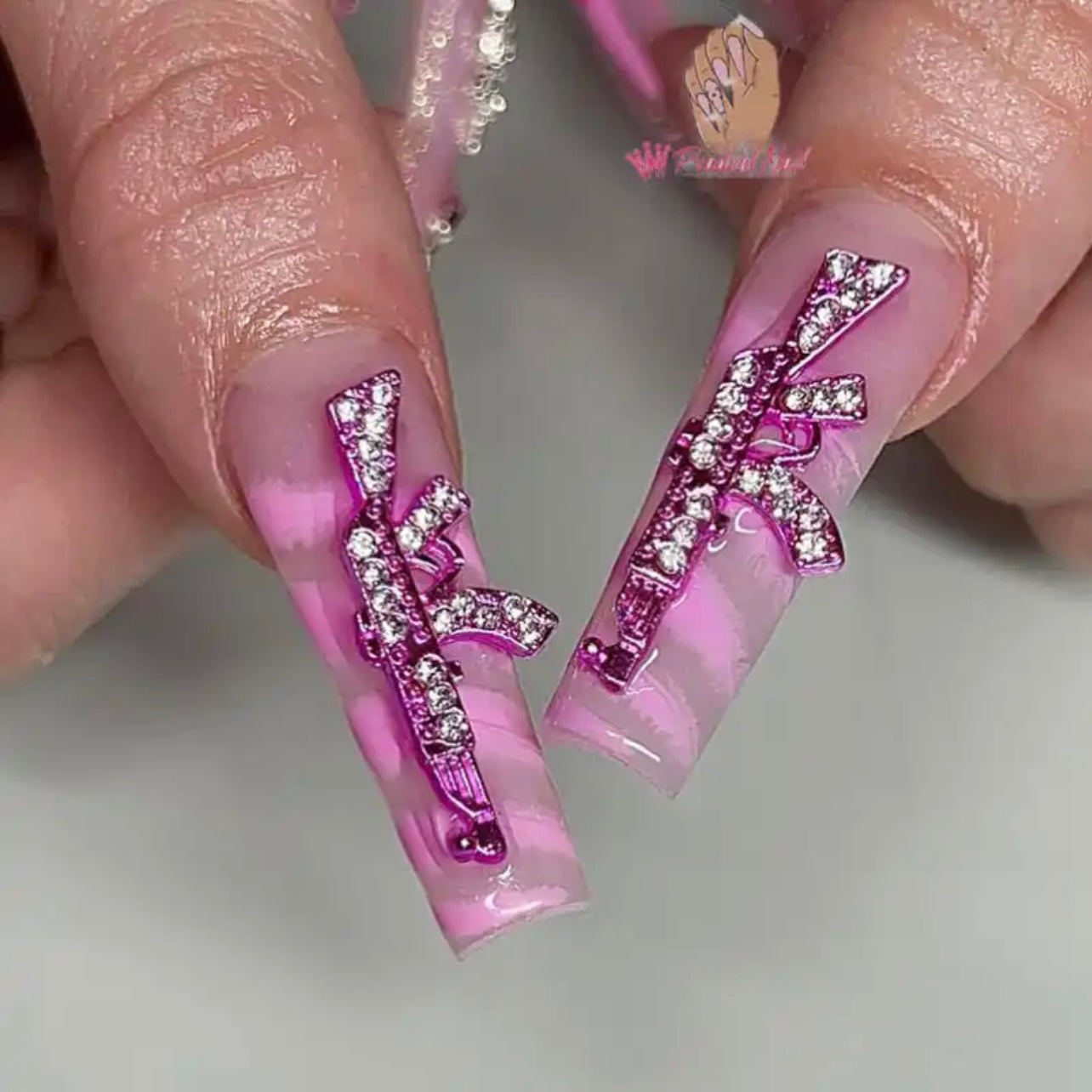 Crystal Gun Nail Jewelry