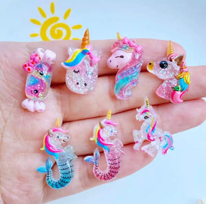 Unicorn Seahorse Kawaii Nail Charms