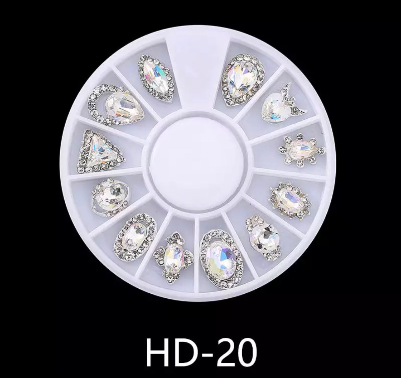 12pc Box Fancy Rhinestone Nail Gems