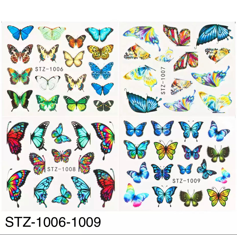 Butterflies Water Color Stickers