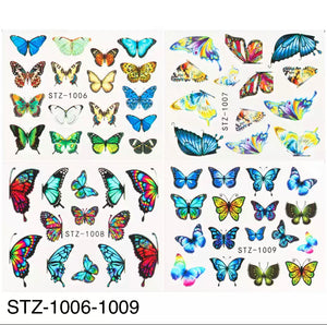 Butterflies Water Color Stickers