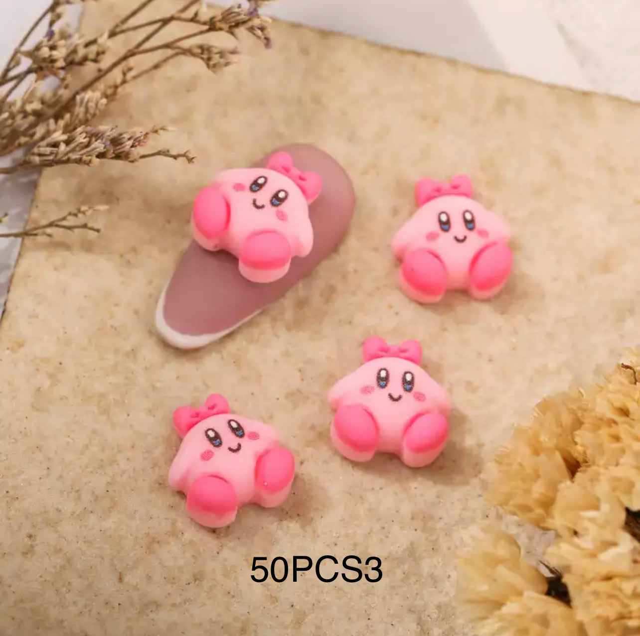 Kirby Mini Anime Nail Charms