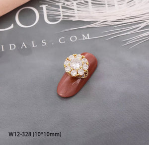 Luxury Spinning Gold plated Nail Charms