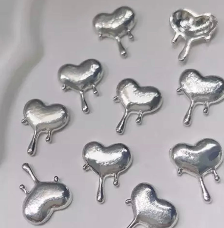 Metal Dripping Hearts