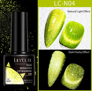 Neon Reflective Cats Eye Magnetic Gel Polish