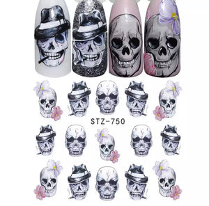 Dark Skull Nail Stickers