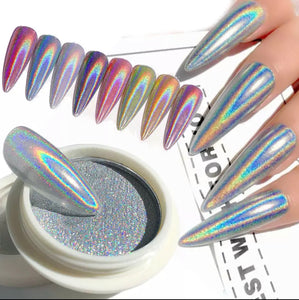 Holographic Silver Chrome Laser Dust