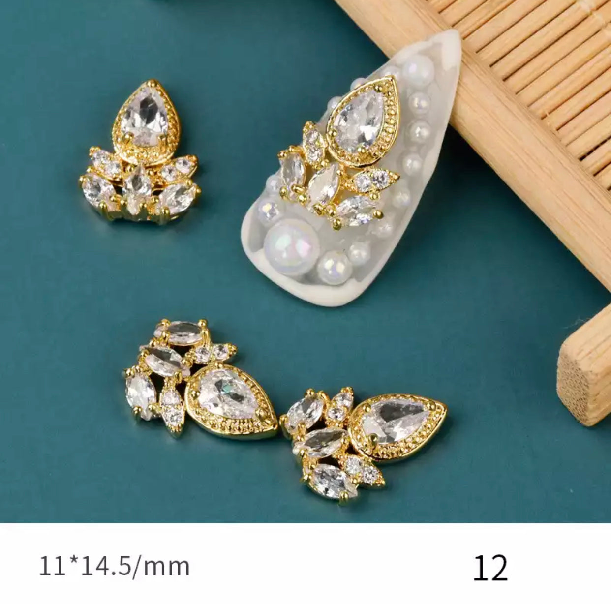 Luxury Diamond Zircon Nail Gems