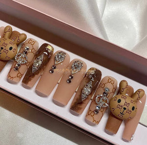 Gucci Bears Nail Charms