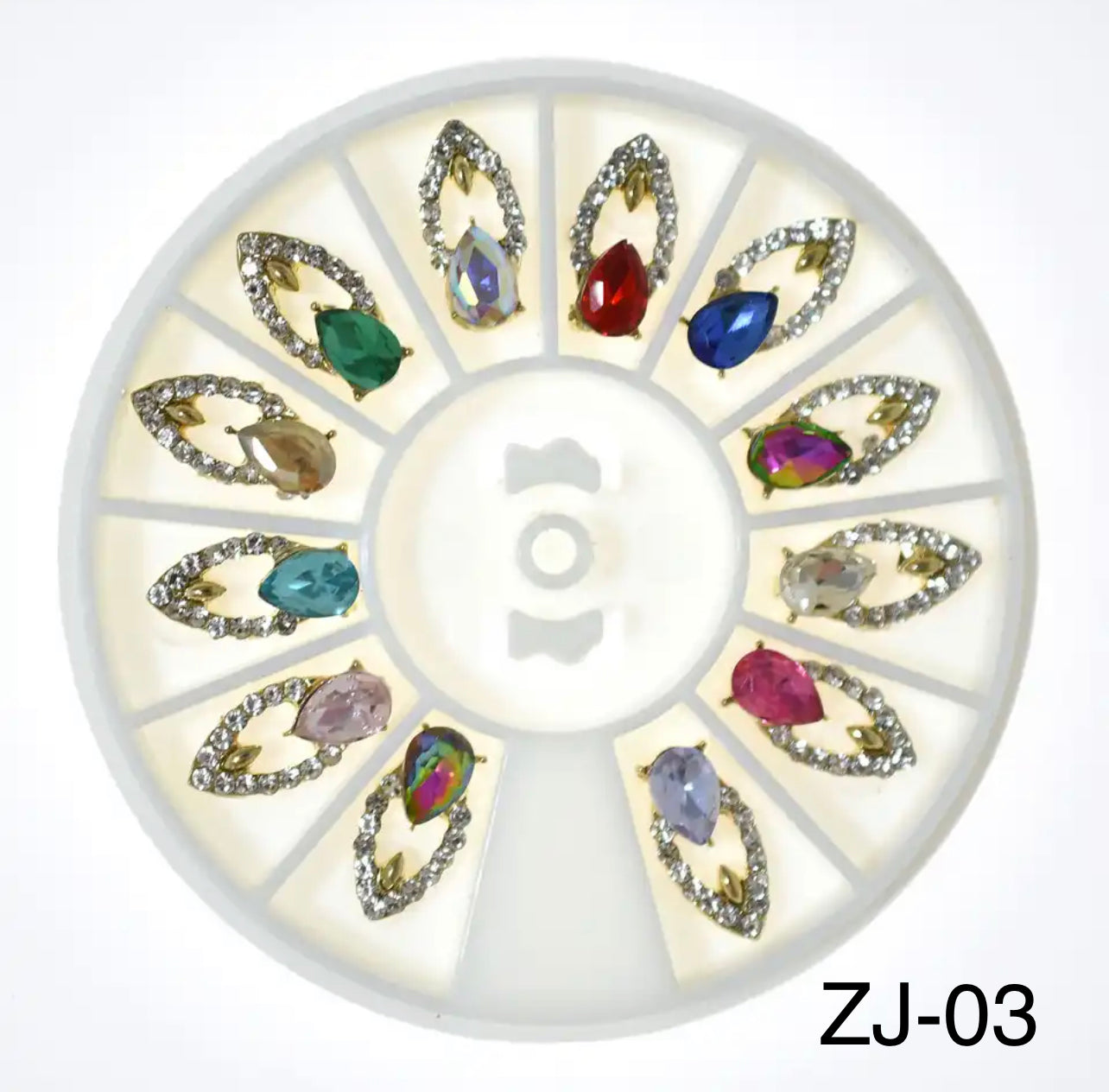 12pc Box Fancy Rhinestone Nail Gems