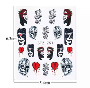 Dark Skull Nail Stickers