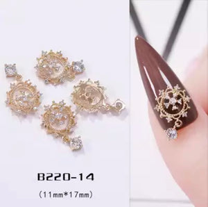 High Quality Zircon Diamond Ring Nail Charm