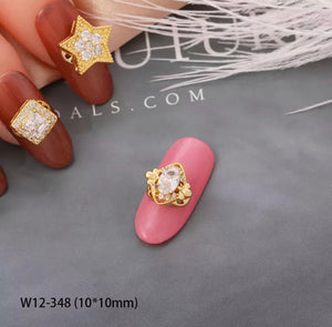 Luxury Spinning Gold plated Nail Charms