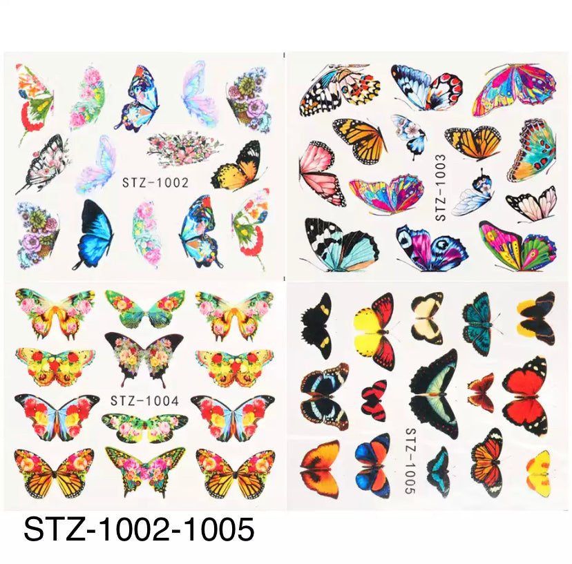 Butterflies Water Color Stickers