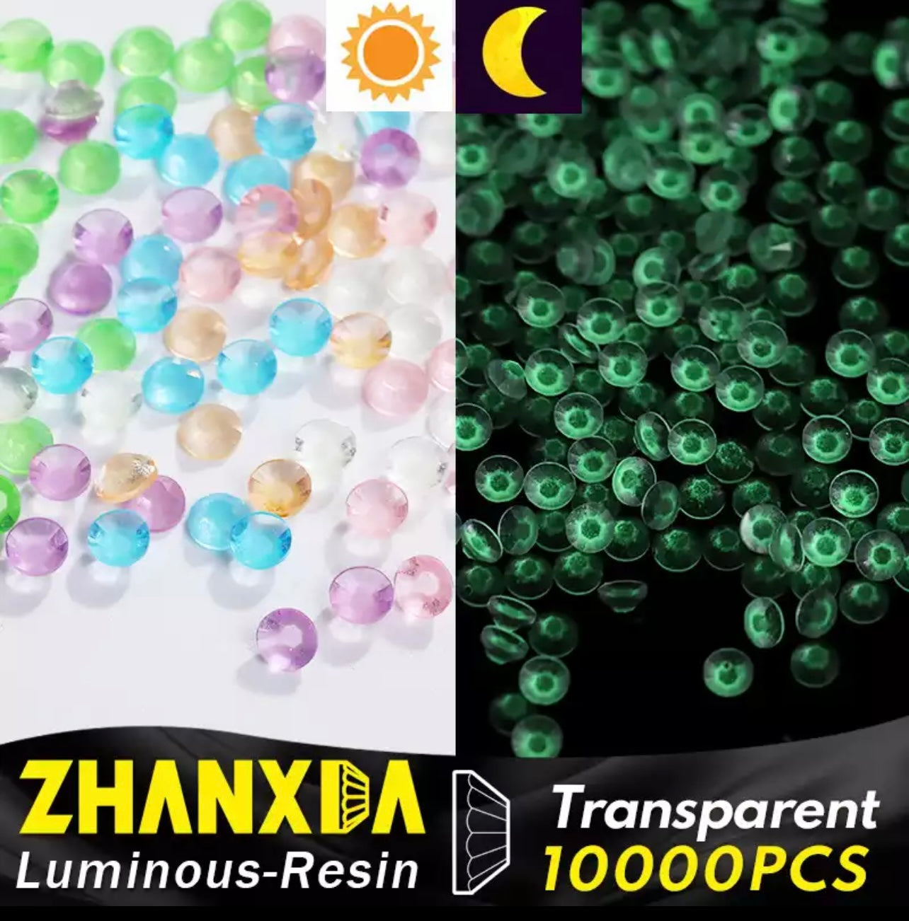 Luminous Glowing Resin Rhinestones