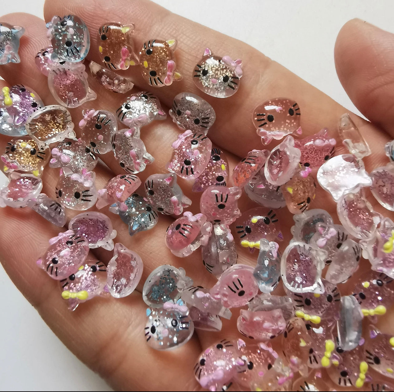 Mini Shiny Kitty Candy Resin Nail Charms