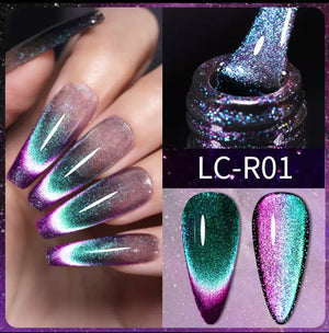 Rainbow Cats Eye Magnetic Gel Polish