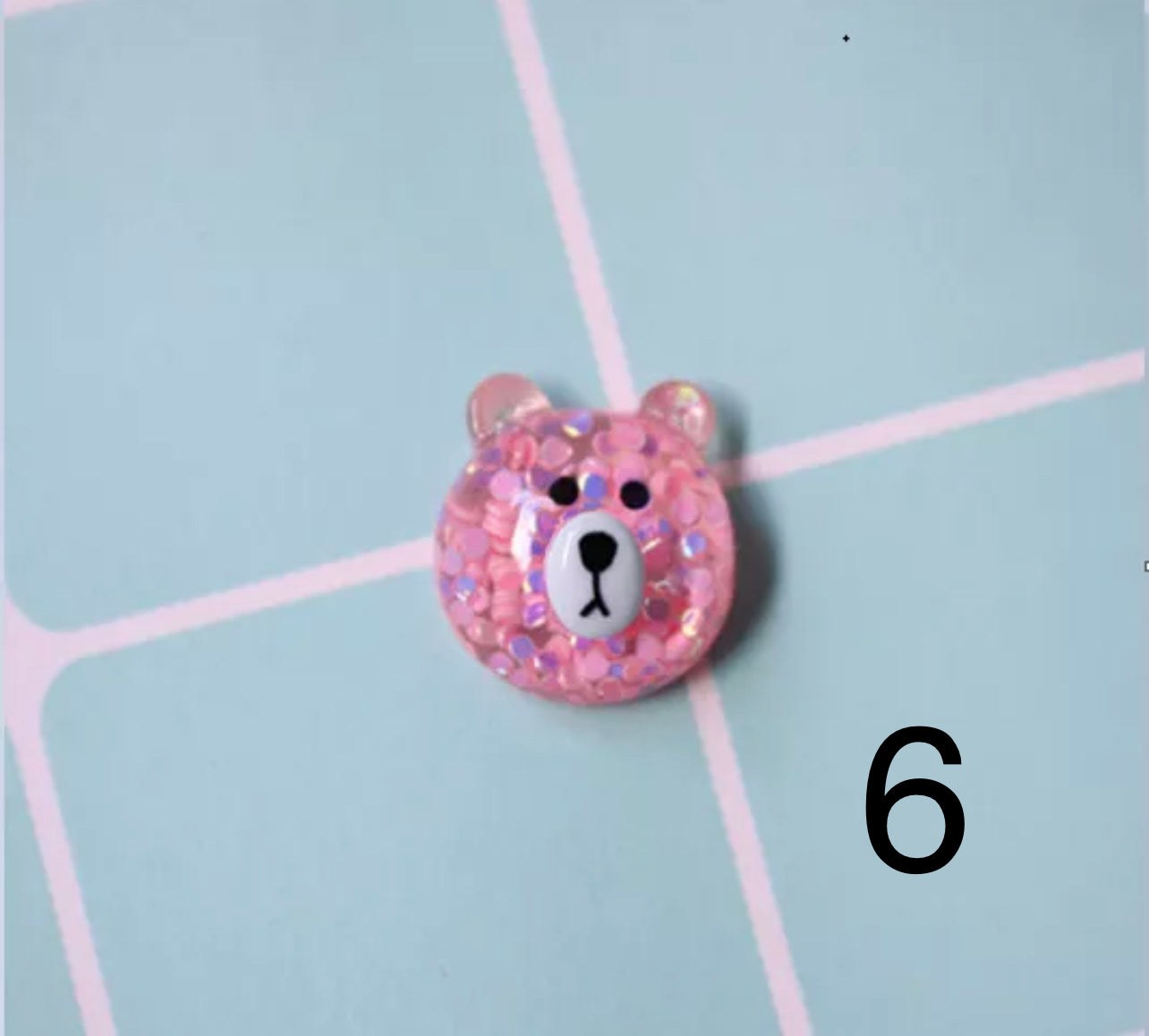 Cute Bear Star Cat Resin Nail Charms