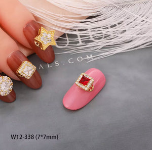 Luxury Spinning Gold plated Nail Charms