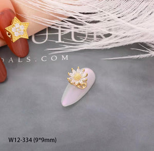 Luxury Spinning Gold plated Nail Charms