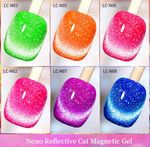 Neon Reflective Cats Eye Magnetic Gel Polish