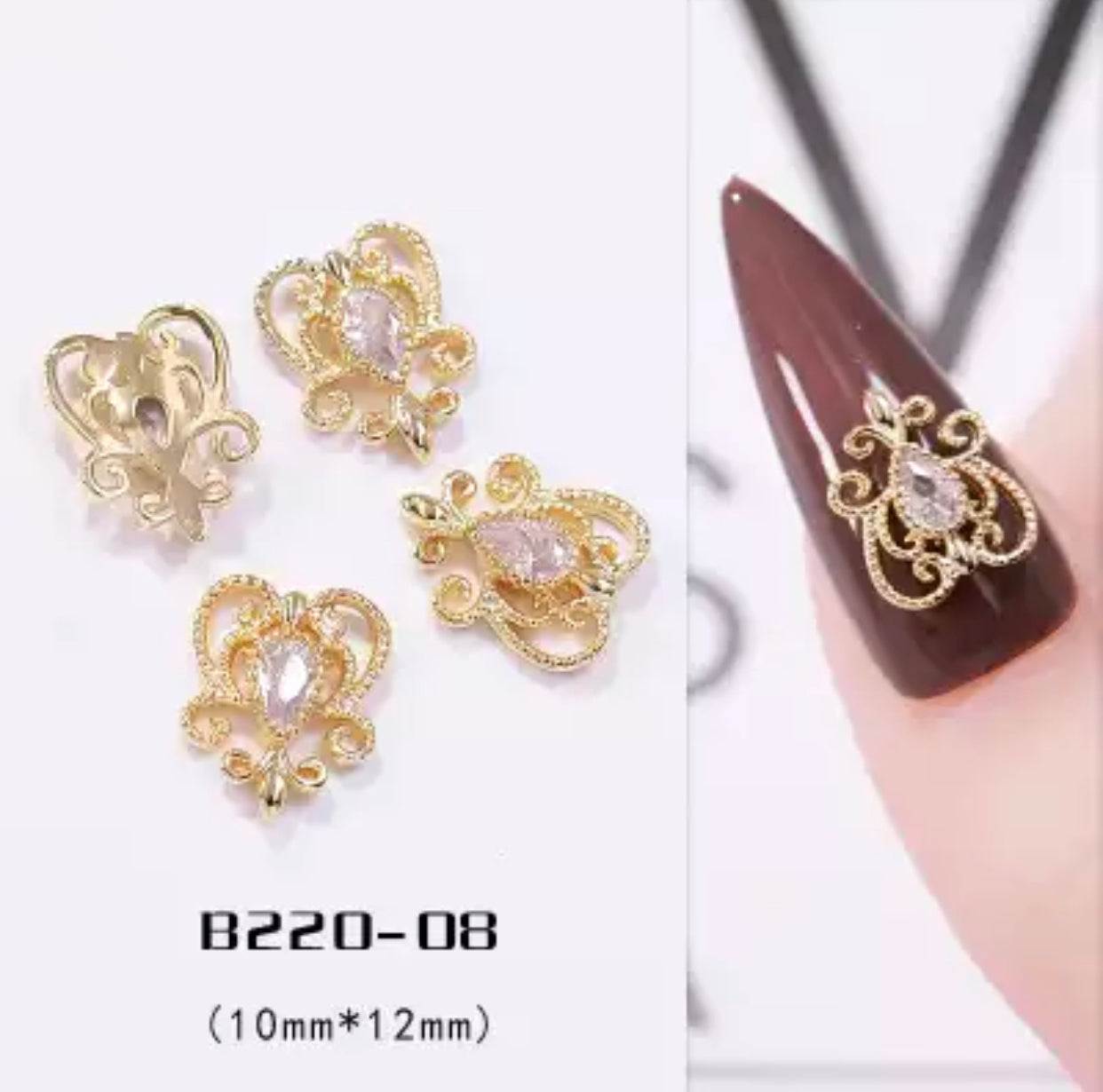 High Quality Zircon Diamond Ring Nail Charm