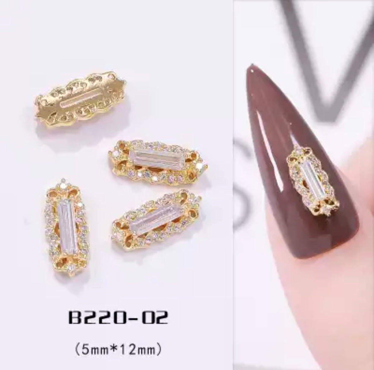 High Quality Zircon Diamond Ring Nail Charm