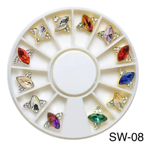 12pc Box Fancy Rhinestone Nail Gems