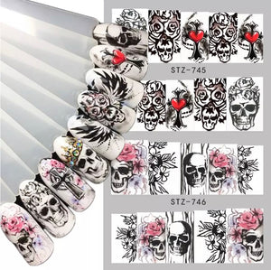 Dark Skull Nail Stickers