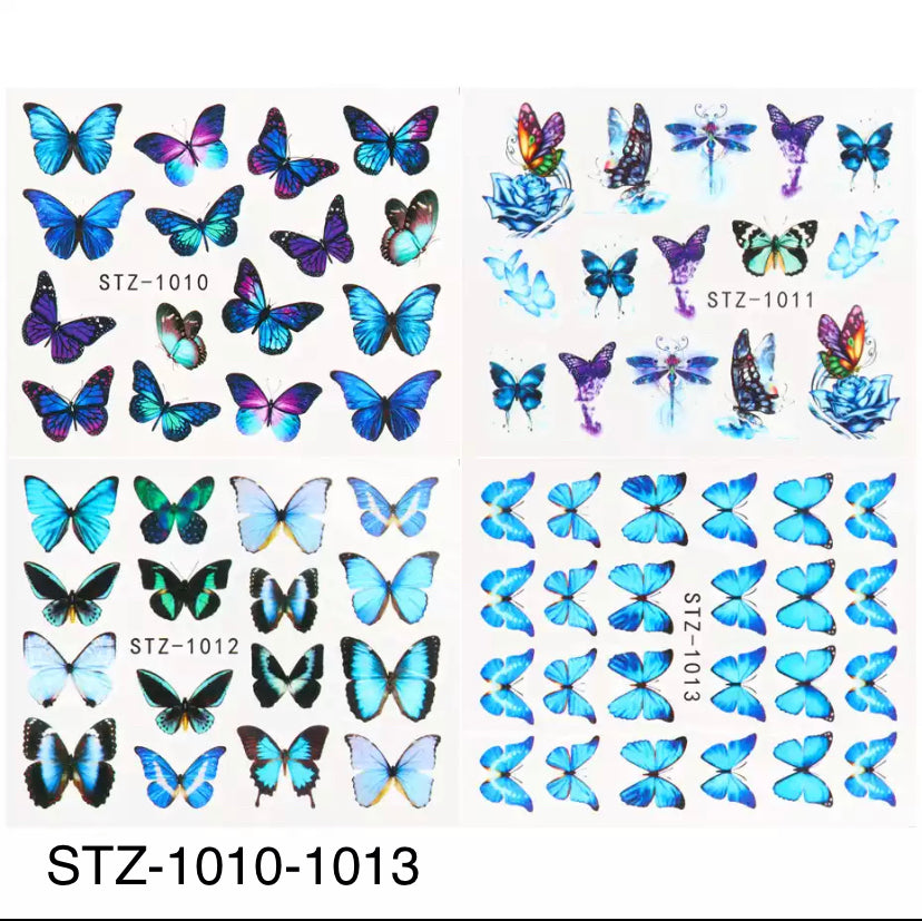 Butterflies Water Color Stickers