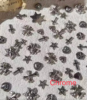 Chrome Hearts Nail Gems